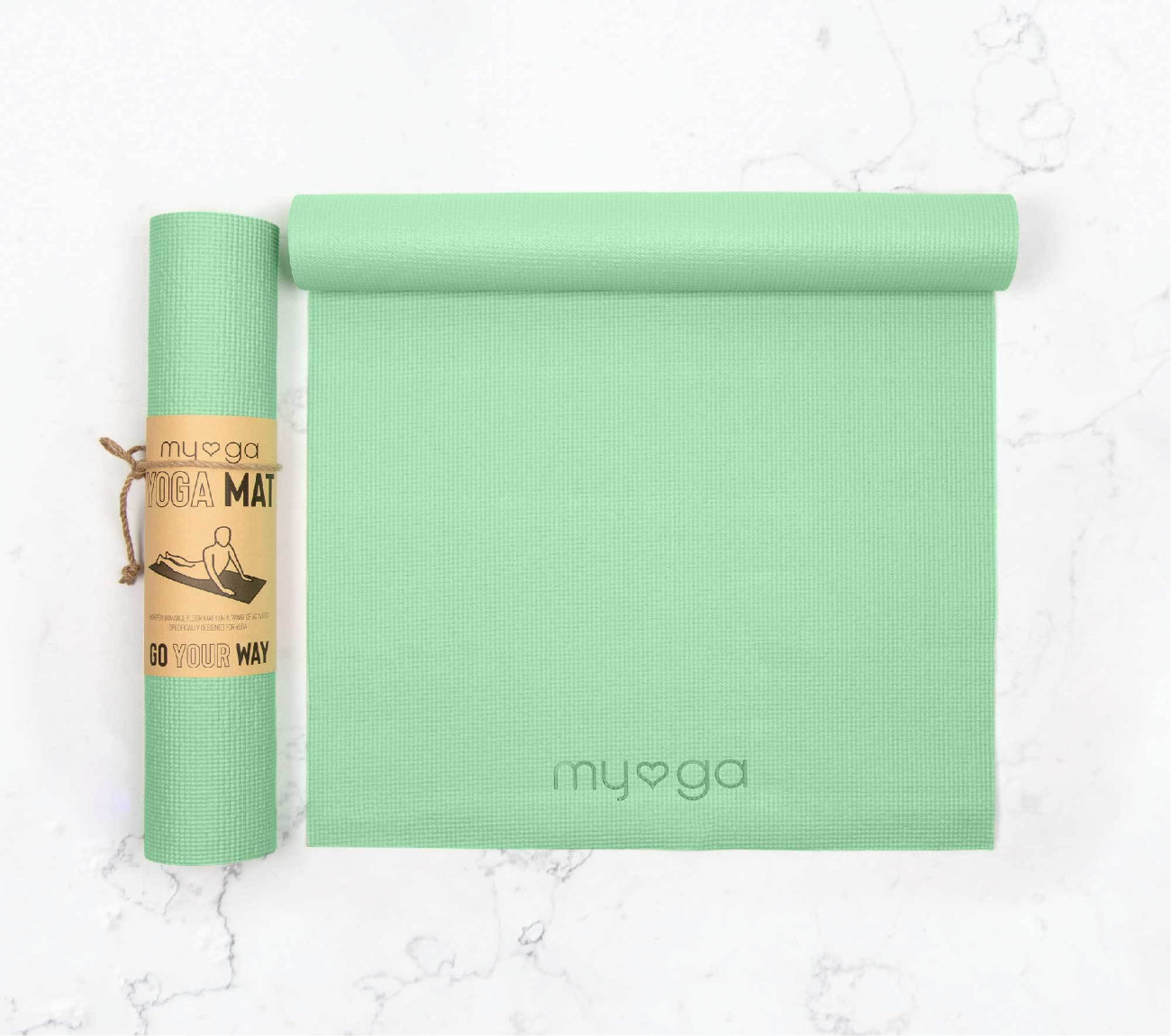 Yoga- & pilatesmatte - Myga, ensfarget