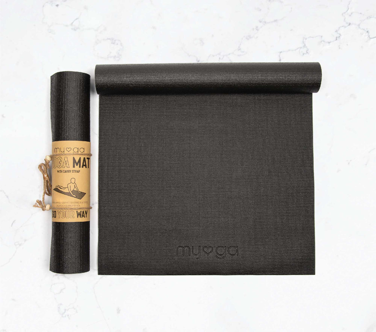 Yoga- & pilatesmatte - Myga, ensfarget