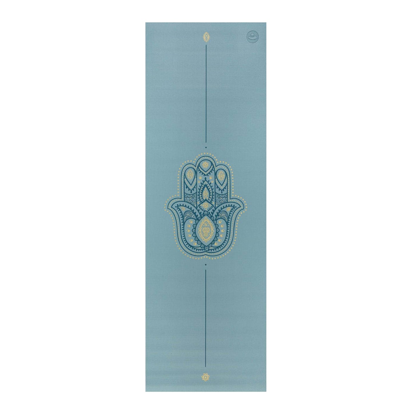 Yoga- & pilatesmatte - Bodhi Yoga, Hamsa Hand, Light blue