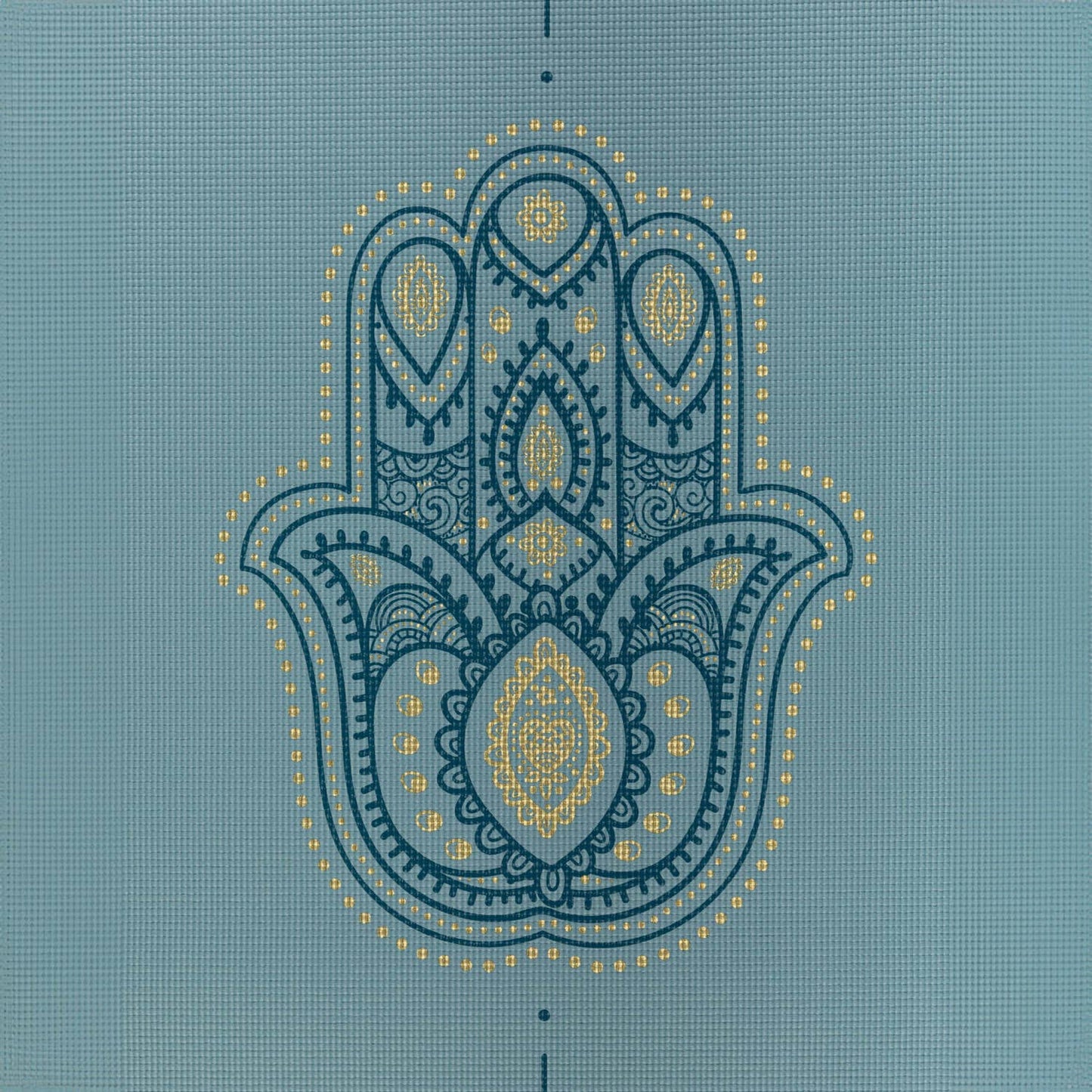 Yoga- & pilatesmatte - Bodhi Yoga, Hamsa Hand, Light blue