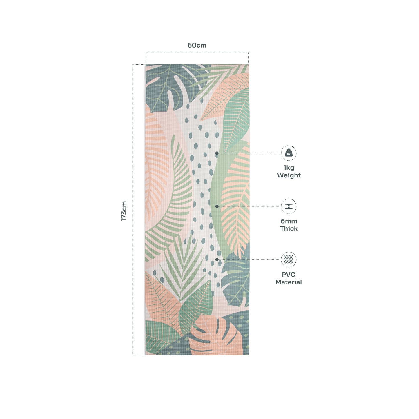 Yoga- & pilatesmatte - Myga, print